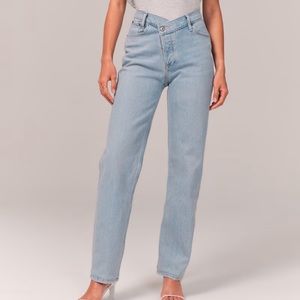 Curve Love High Rise Dad Jeans Long- Abercrombie